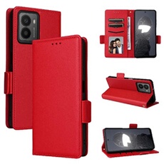 Coque pour HMD Fusion 5G étui à rabat magnétique en TPU souple antichoc avec porte-cartes, compatible avec HMD Fusion 5G-Rouge