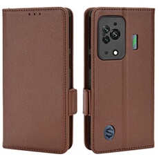 Coque pour Xiaomi Black Shark 5 étui à rabat magnétique en TPU souple antichoc avec porte-cartes, compatible avec Xiaomi Black Shark 5-Marron