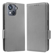 Coque pour Blackview Oscal C80 étui à rabat magnétique en TPU souple antichoc avec porte-cartes, compatible avec Blackview Oscal C80-Gris