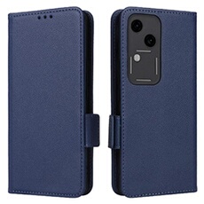 Coque pour VIVO V30 étui à rabat magnétique en TPU souple antichoc avec porte-cartes, compatible avec VIVO V30-Bleu