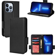 Coque pour iPhone 13 Pro Max étui à rabat magnétique en TPU souple antichoc avec porte-cartes, compatible avec iPhone 13 Pro Max-Noir