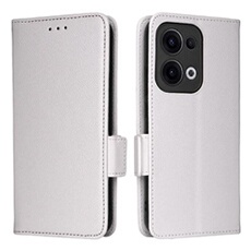 Coque pour OPPO Reno 13 5G étui à rabat magnétique en TPU souple antichoc avec porte-cartes, compatible avec OPPO Reno 13 5G-Blanc