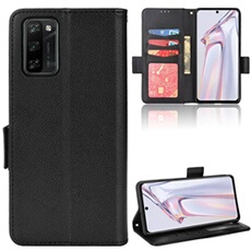Coque pour Blackview A100 étui à rabat magnétique en TPU souple antichoc avec porte-cartes, compatible avec Blackview A100-Noir