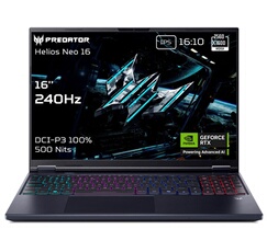 Gaming Predator Helios Neo 16 AI PHN16-73-97E2 écran LCD 16 240 Hz WQXGA Intel Core Ultra 9 32 Go RAM 1 To SSD Nvidia GeForce RTX 5070 Ti Noir