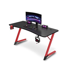 ergonomique avec porte gobelet et support casque Ergo Noir et Rouge