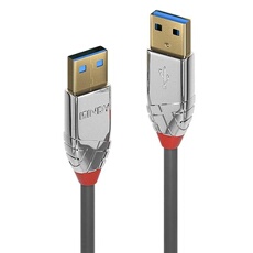 CROMO - Câble USB - USB type A (M) pour USB type A (M) - USB 3.0 - 3 m - rond - gris