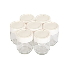 Pots pour Yaourtière Moulinex A14A03 – Lot de 7 Pots en Verre, Dateur Manuel, Compatible Yogurta/Yogurteo - vue 2