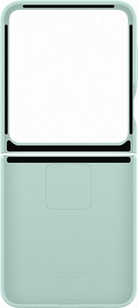 en silicone avec anneau Vert d'eau pour Galaxy Z Flip 7 FE