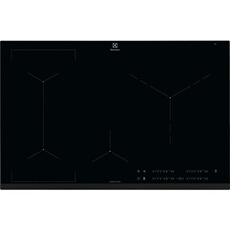 EIV83446 - Table de cuisson à induction - 4 plaques de cuisson - Niche - largeur : 75 cm - profondeur : 49 cm - avec avant biseauté - noir