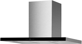 Hotte décorative murale 90cm 67db 530m3/h inox/noir 5649940