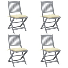 VIDAXL - Chaises pliables d'extérieur - Bois d'acacia - Lot de 4