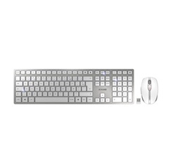 DW 9100 SLIM - Ensemble clavier et souris - sans fil - 2.4 GHz, Bluetooth 4.2 - AZERTY - Français - blanc, argent