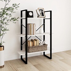 VIDAXL - Bibliothèque - Pin Massif - Blanc - 80x30x105 cm