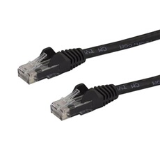 Cordon de raccordement UTP CAT6 (1,5 m) sans crochet - Noir - Cordon de raccordement - RJ-45 (M) pour RJ-45 (M) - 1.5 m - UTP - CAT 6 - sans crochet