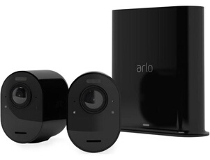 Pack de 2 cameras de surveillance connectees interieure-exterieure Ultra 2 4k UHD Noir