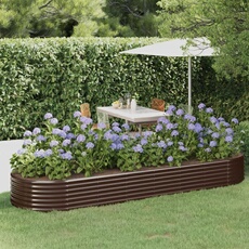Vidaxl Marron Lit Surélevé De Jardin Acier Enduit De Poudre