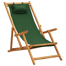 VIDAXL - Chaise de jardin - Pliable - Vert