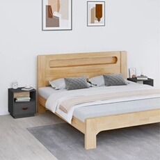 vidaXL - Table de chevet - Bois de pin massif - Gris - 40x34x45 cm - Lot de 2