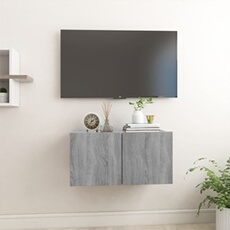 VIDAXL - Meuble TV Suspendu - Sonoma Gris - 60x30x30 cm