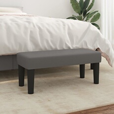 VIDAXL - Banc - Similicuir - Gris - 70x30x30 cm