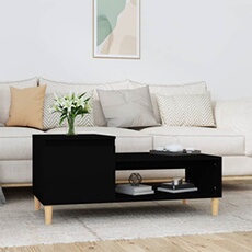 VIDAXL - Table basse - Noir - 100 x 50 x 45 cm