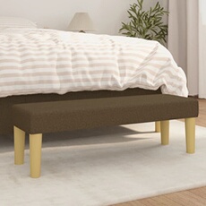 Vidaxl Marron Banc Foncé 100X30x30 Cm Tissu346655