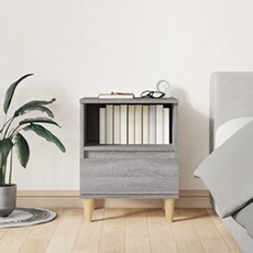VIDAXL - Table de chevet - Sonoma - Gris - 40x35x50 cm