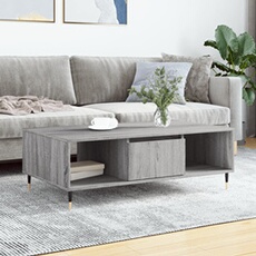 VIDAXL - Table basse - Sonoma - Gris - 104x60x35 cm