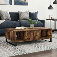 vidaXL - Table basse - Chêne Fumé - 104x60x35 cm
