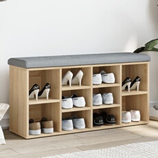vidaXL - Banc à chaussures - Chêne Sonoma - 102x32x50 cm