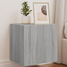 VIDAXL - Meuble TV Mural - Style Moderne - Gris - 40,5x35x40 cm
