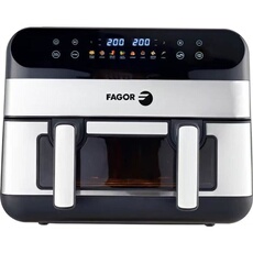 Friteuse sans huile Fagor Airfryer 8L - - Friteuse Sans Huile 2 Cuves De 4L - 2200W - 8 Programmes - Noir Friteuse sans huile Fagor Airfryer 8L - - Friteuse Sans Huile 2 Cuves De 4L - 2200W - 8 Programmes - Noir