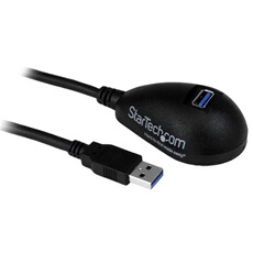 Câble d'extension SuperSpeed USB 3.0 de 1,5m - Rallonge / Prolongateur USB A vers A sur socle - Mâle / Femelle - Noir - Rallonge de câble USB - USB