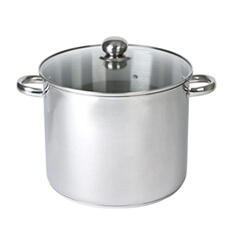 Traiteur 26 cm inox avec couvercle en verre - - Argent - Inox