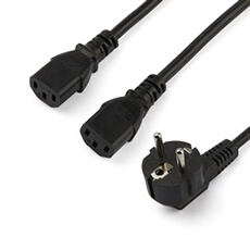 PXT101YEU2M câble électrique Noir CEE7/7 Coupleur 2 x C13