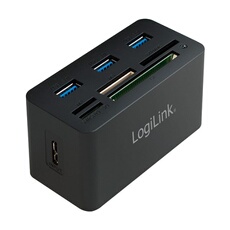 Hub USB 3.0 avec lecteur de carte All-in-One, noir