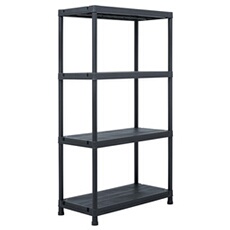 Etagère de rangement Noir 100 kg 60x30x138 cm Plastique
