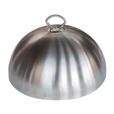 Cloche pour cuisson a l'étouffée a la plancha - en inox - Ø 28cm
