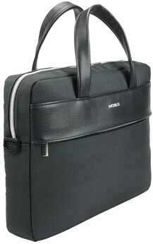 Sacoche Ordinateur Portable 11-14", Sac à Bandoulière, Sac de Travail/Voyage/Affaires, Matière Déperlante, Compatible Macbook Air/Pro 13", Noir