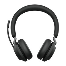 Micro-casque supra-auriculaire Evolve2 65 MS téléphone Bluetooth Stereo noir volume réglable, Affichage de la charge de la batterie, Mise en sourdine