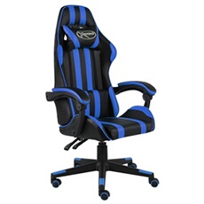 Vidaxl Noir/Bleu Fauteuil De Jeux Vidéo Et Similicuir20518