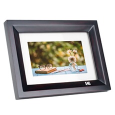- Cadre Photo Numerique en bois noir - 7 pouces
