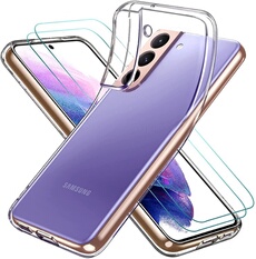 Coque Silicone Transparente + 2 Verres Trempes Pour Samsung Galaxy S22 Plus 5G