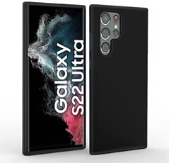 Coque Silicone Noir Pour Samsung Galaxy S22 Ultra 5G