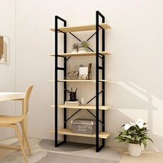 vidaXL - Bibliothèque - 5 Niveaux - Bois de Pin - 80x30x175 cm