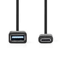 - Adaptateur USB - USB type A (F) pour 24 pin USB-C (M) - USB 3.0 OTG - 15 cm - noir