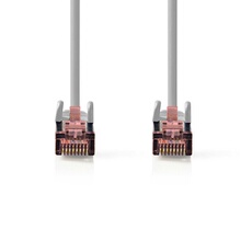 - Câble réseau - RJ-45 (M) pour RJ-45 (M) - 1 m - SFTP - CAT 6 - sans halogène, moulé, rond - gris
