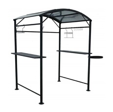 Carport barbecue Foresta CAR1713AC 250x135x224cm acier gris anthracite