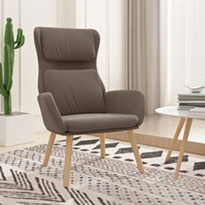 VIDAXL - Fauteuil de relaxation - Velours - Marron