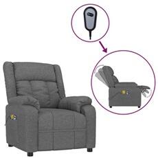 Fauteuil électrique de massage Gris foncé Tissu